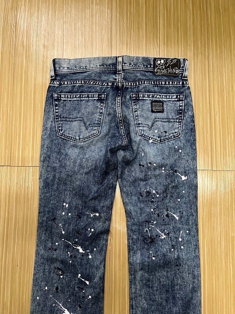 Japanese Brand Japanese Brand Something Edwin Painted Splash Denim Pant Size US 33 - 6 Thumbnail
