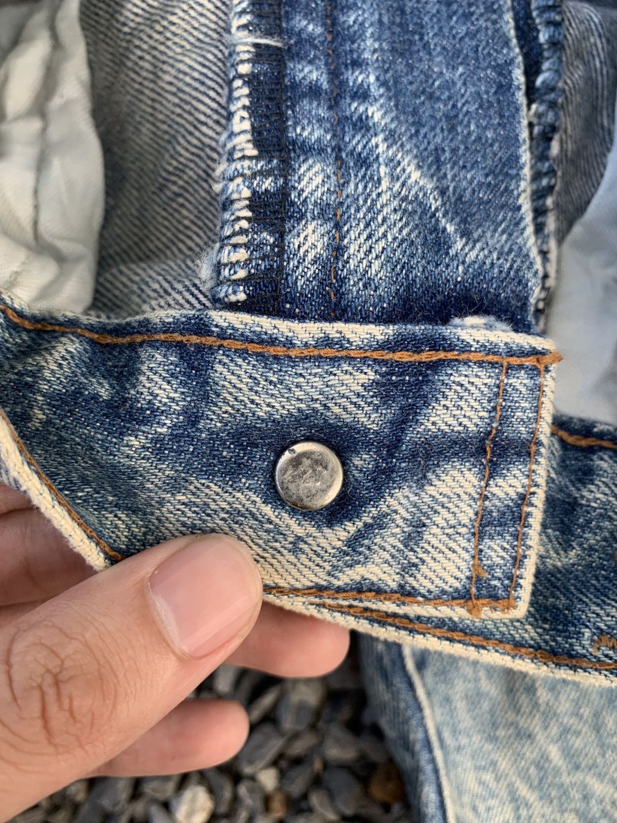 Kapital VINTAGE LEVI'S 502X BIG E SELVEDGE ASIDWASH DISTRESSED DENIM Size US 28 / EU 44 - 15 Thumbnail