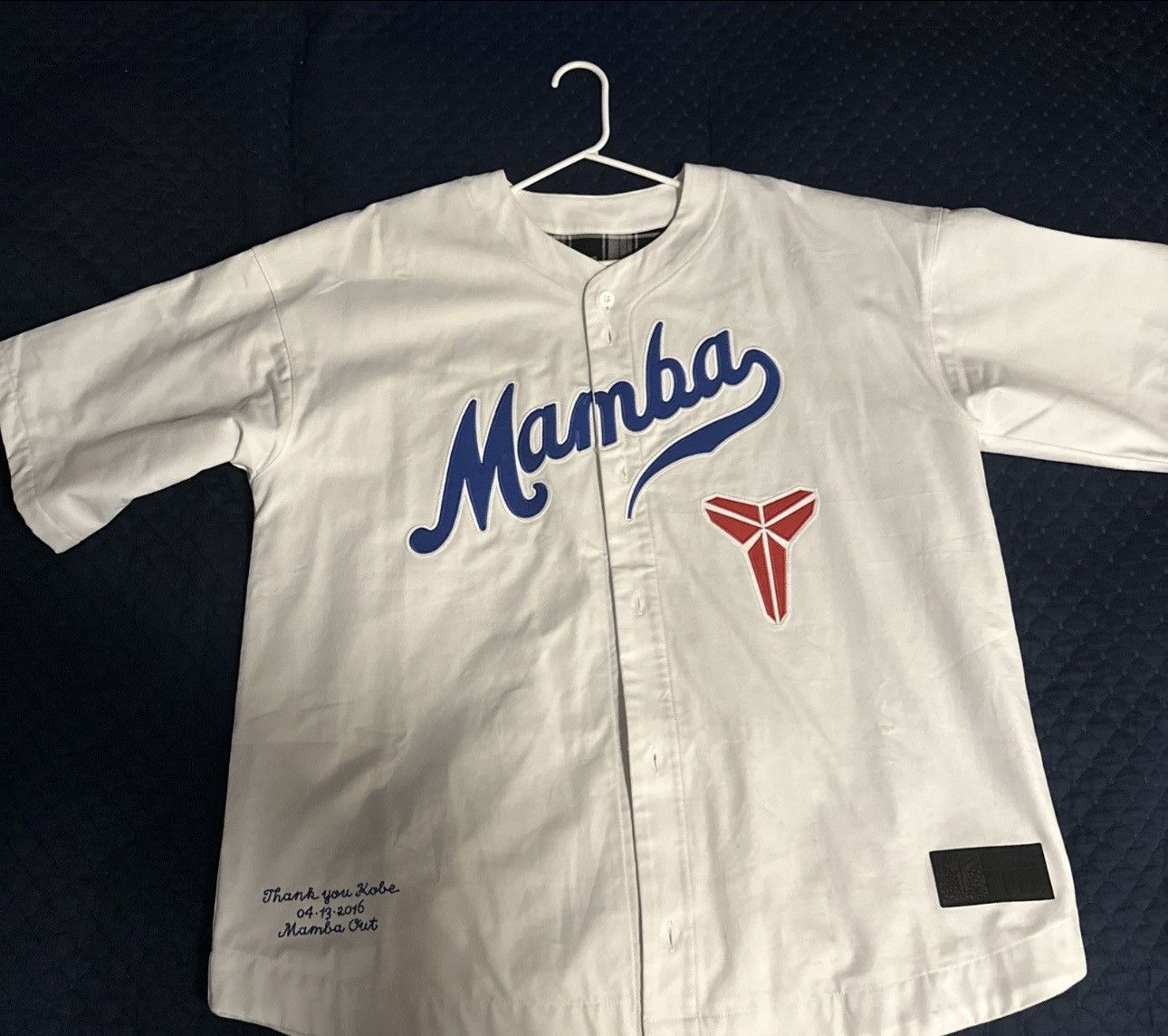 Nike SZ M-Nike Kobe Bryant Baseball Jersey 'White Game Royal' Size US M / EU 48-50 / 2 - 1 Thumbnail