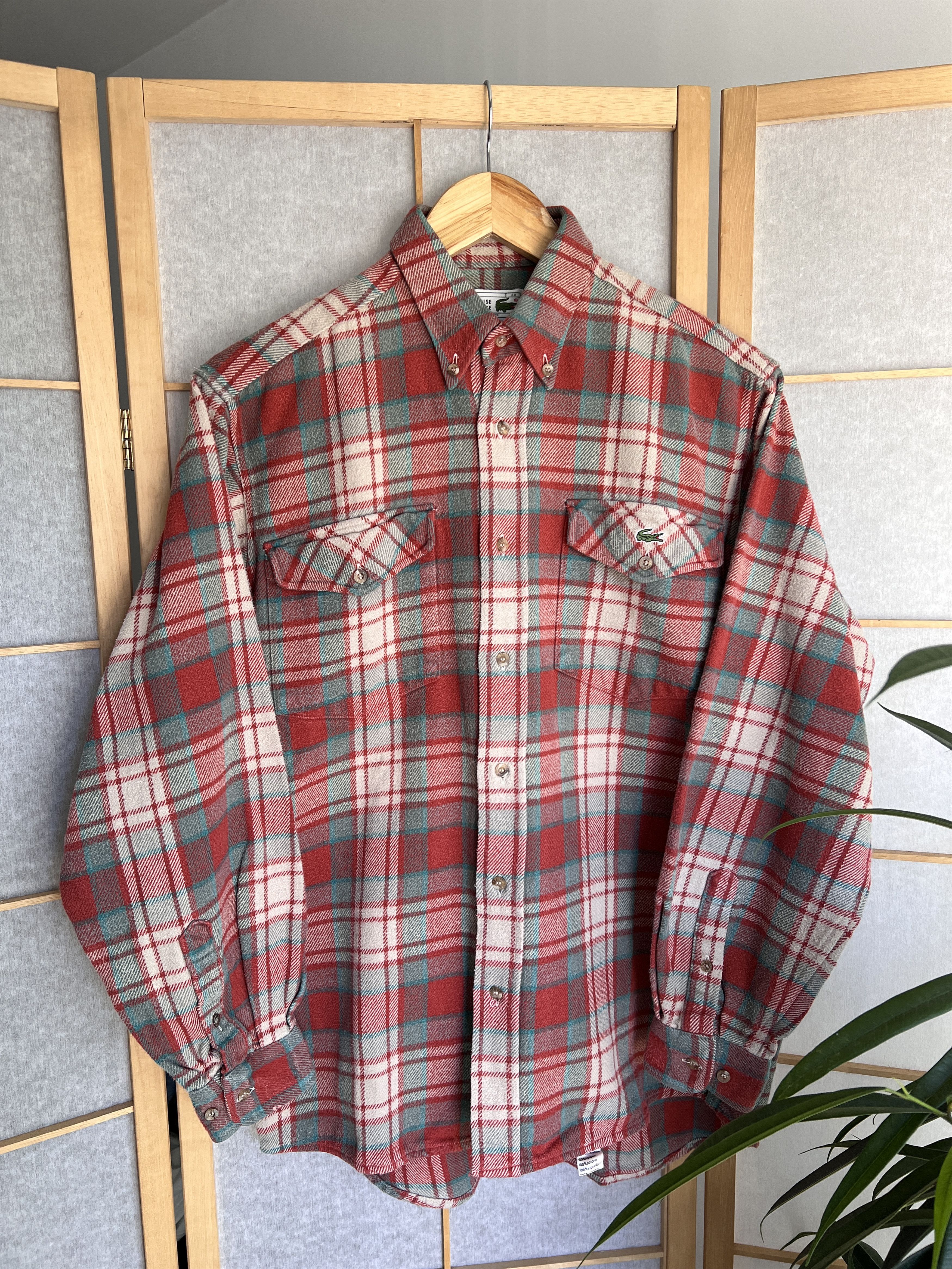 Lacoste Lacoste vintage 1990s flannel shirt plaid checked old money Size US S / EU 44-46 / 1 - 1 Thumbnail