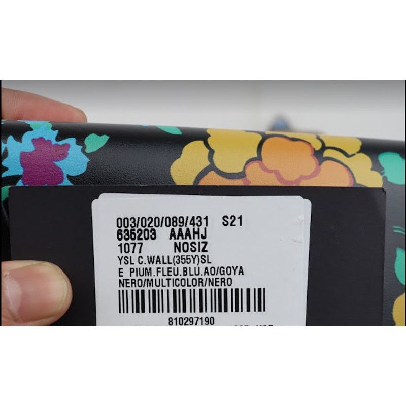 Saint Laurent Paris o1rshd1 SIze: OS / Floral Leather Wallet on Chain Multicolor Size ONE SIZE - 2 Thumbnail