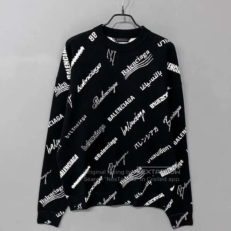 Balenciaga Balenciaga Multi-element barrage full-printed knit sweater Size US XS / EU 42 / 0 - 1 Thumbnail