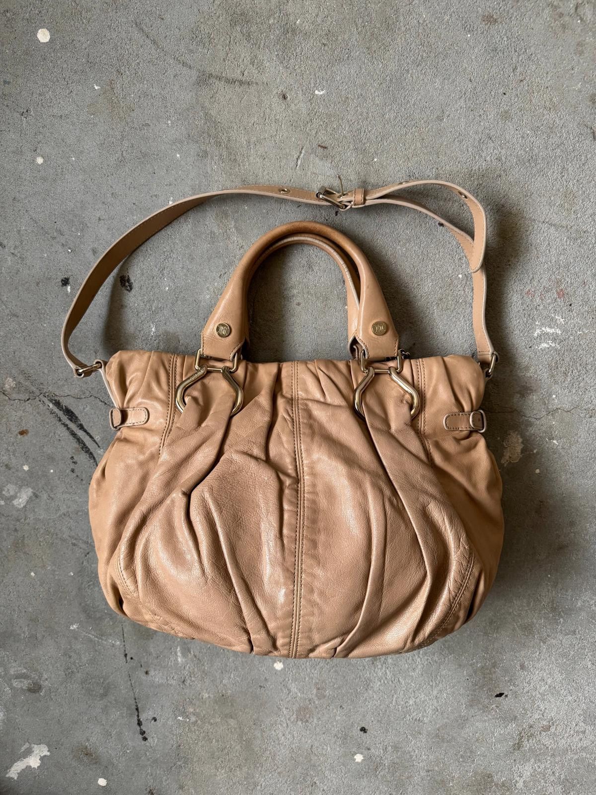 Celine Celine 2Way Leather Shoulder Bag Brown Size ONE SIZE - 5 Thumbnail