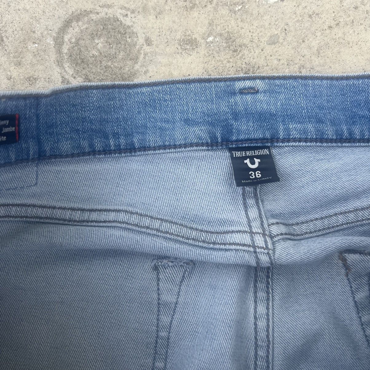 True Religion × Vintage Y2K/2000s Thrashed True Religion Mall Goth Denim Jeans! Size US 34 / EU 50 - 4 Thumbnail