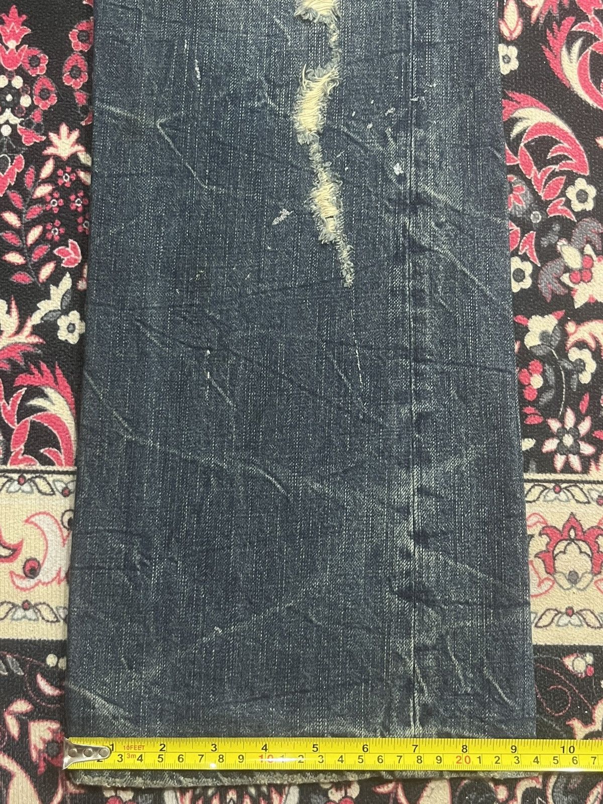 Tornado Mart Vintage Japanese Agate Distress Paint Splattered Flare Jeans Size US 34 / EU 50 - 13 Thumbnail