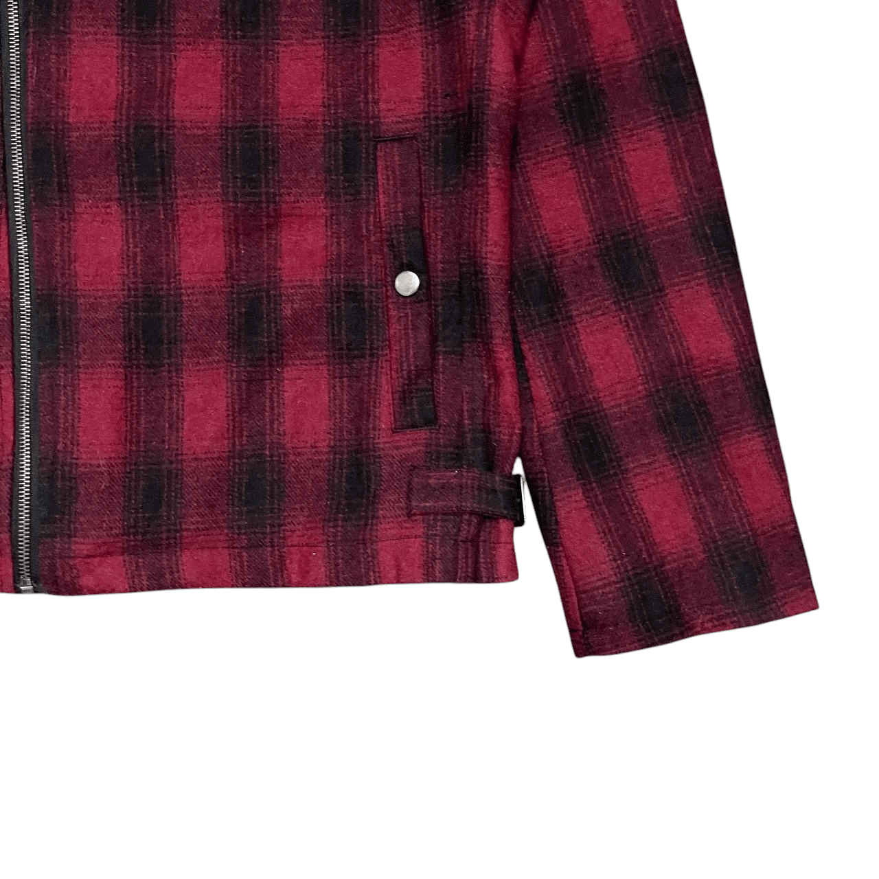 Japanese Brand Vintage Roushatte Shadow Plaid Wool Rider Jacket Size US M / EU 48-50 / 2 - 4 Thumbnail