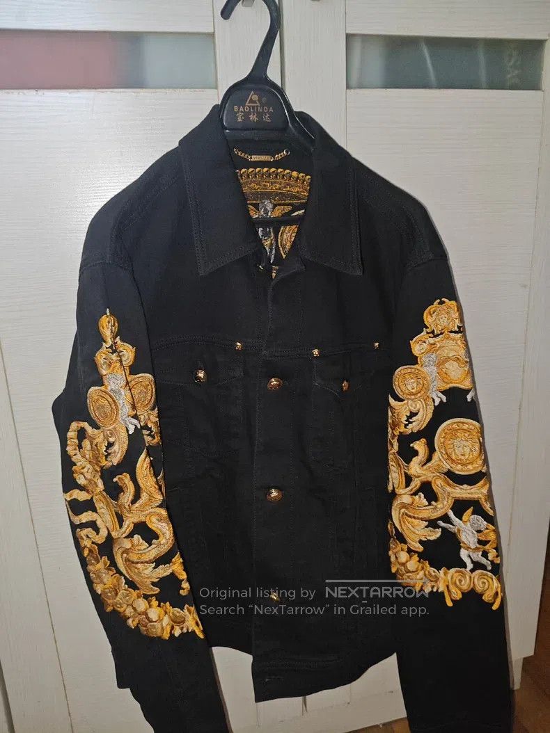 Versace Versace Heavy embroidery Denim suit Size US XL / EU 56 / 4 - 4 Thumbnail