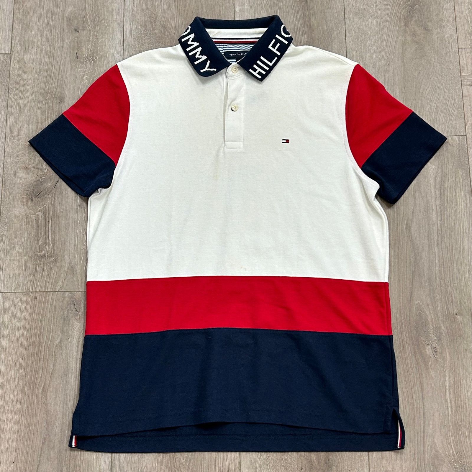 Tommy Hilfiger Tommy Hilfiger Color Block Polo Shirt Top Size Medium M B4 Size US M / EU 48-50 / 2 - 1 Thumbnail