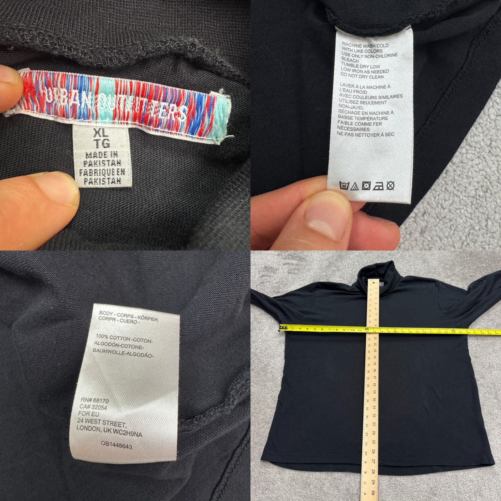 Urban Outfitters Urban Outfitters Shirt Mens XL Black 100% Cotton Turtleneck Long Sleeve Knit Size US XL / EU 56 / 4 - 8 Thumbnail