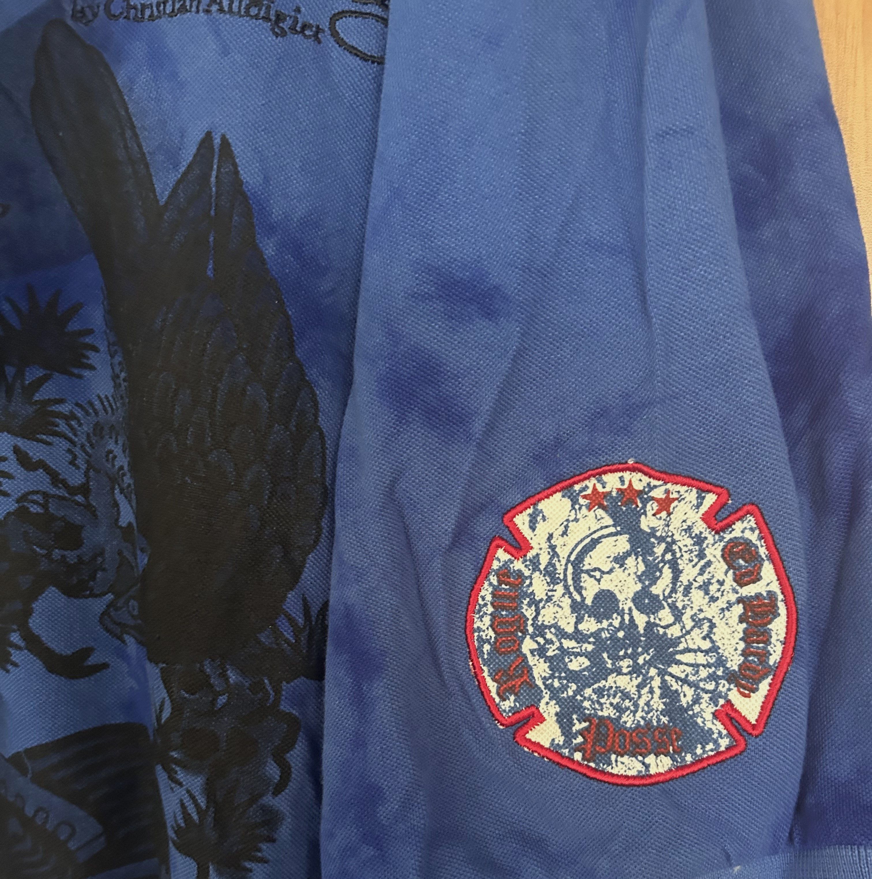 Ed Hardy Ed Hardy Gothic Polo Shirt Skull Dragon Graphic Blue 3XL NWT Size US XXL / EU 58 / 5 - 7 Thumbnail