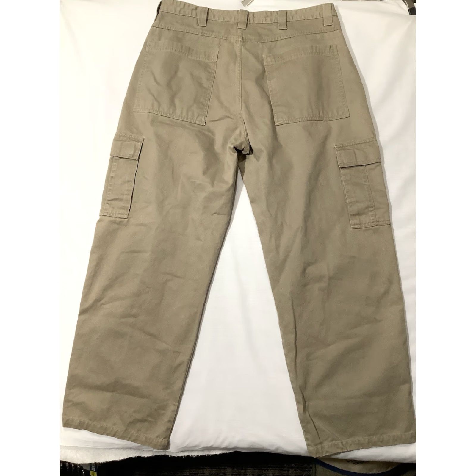 Wrangler Wrangler Hero Cargo Pants 34X30 Flat Front Cotton Beige Tan Mens Relaxed Fit Cargo Pocket Pants Size US 34 / EU 50 - 5 Thumbnail