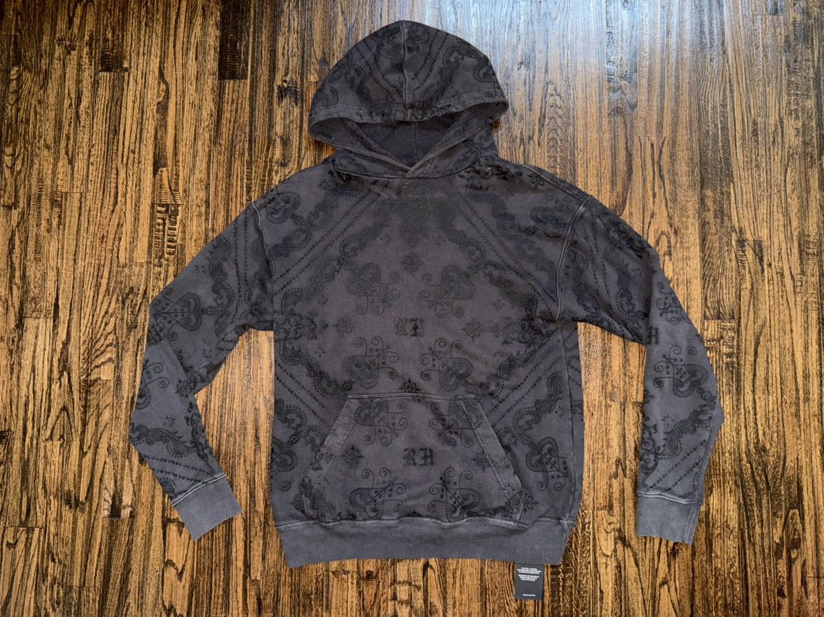 Rhude Rhude Paisley Monogram Hoodie Vintage Black Size Medium Size US M / EU 48-50 / 2 - 1 Thumbnail
