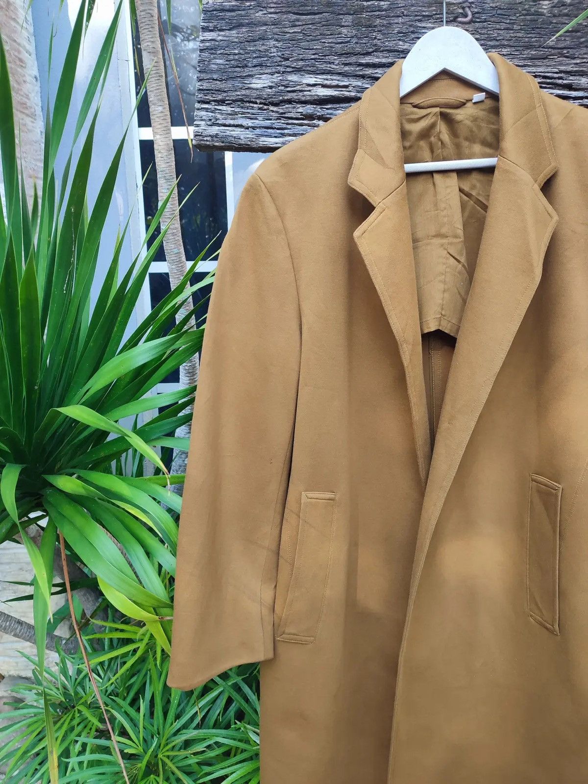 Christophe Lemaire Uniqlo U Camel Brown Minimalist Long Coat – Size L Size US L / EU 52-54 / 3 - 4 Thumbnail