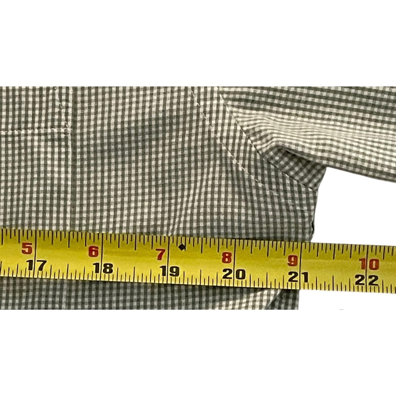J.Crew J.Crew Mens LS Shirt Medium Olive & White Gingham Button Up Size US M / EU 48-50 / 2 - 5 Thumbnail