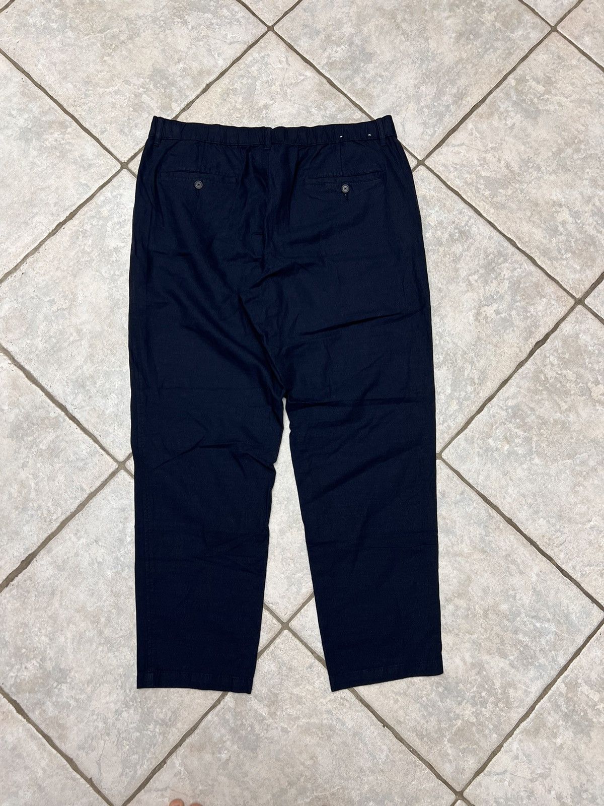 Uniqlo Navy Uniqlo Linen Pants Size US 32 / EU 48 - 2 Thumbnail