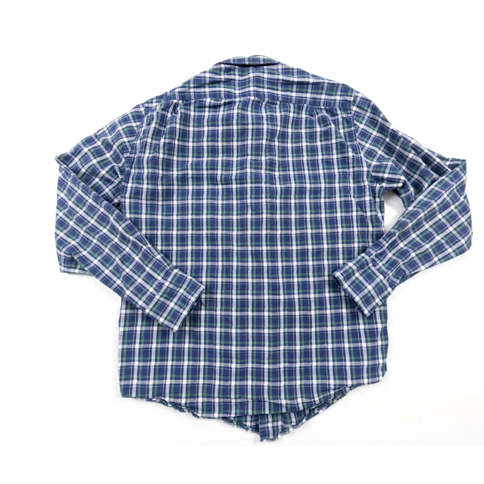 J.Crew J.CREW Shirt Adult Medium Blue Long Sleeve Button-Up Plaid Tartan Cotton Mens Size US M / EU 48-50 / 2 - 6 Thumbnail