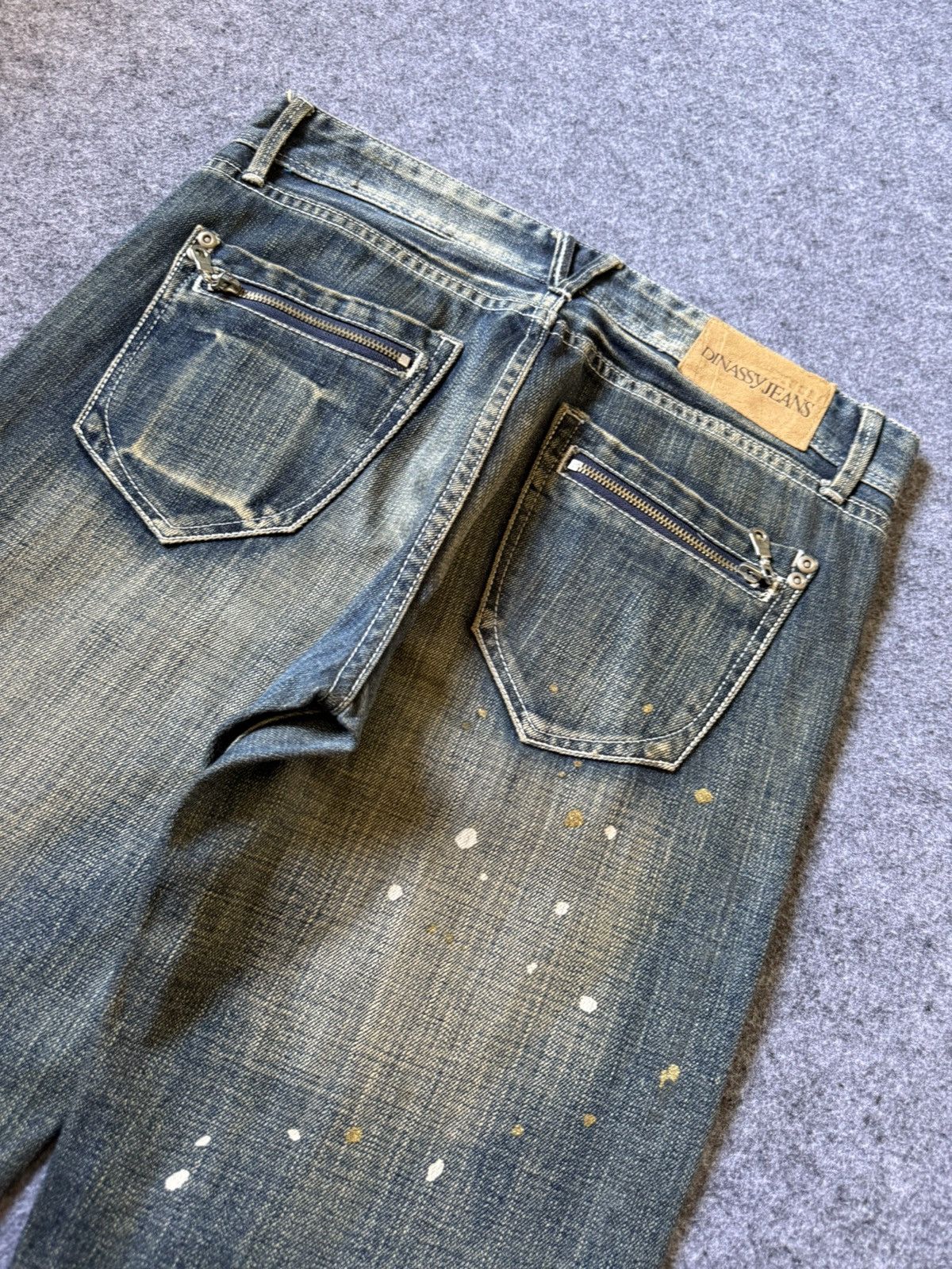 Hysteric Glamour × Japanese Brand Dinassy Japan Mud Wash Paint Splatter Jeans Size US 31 - 15 Thumbnail
