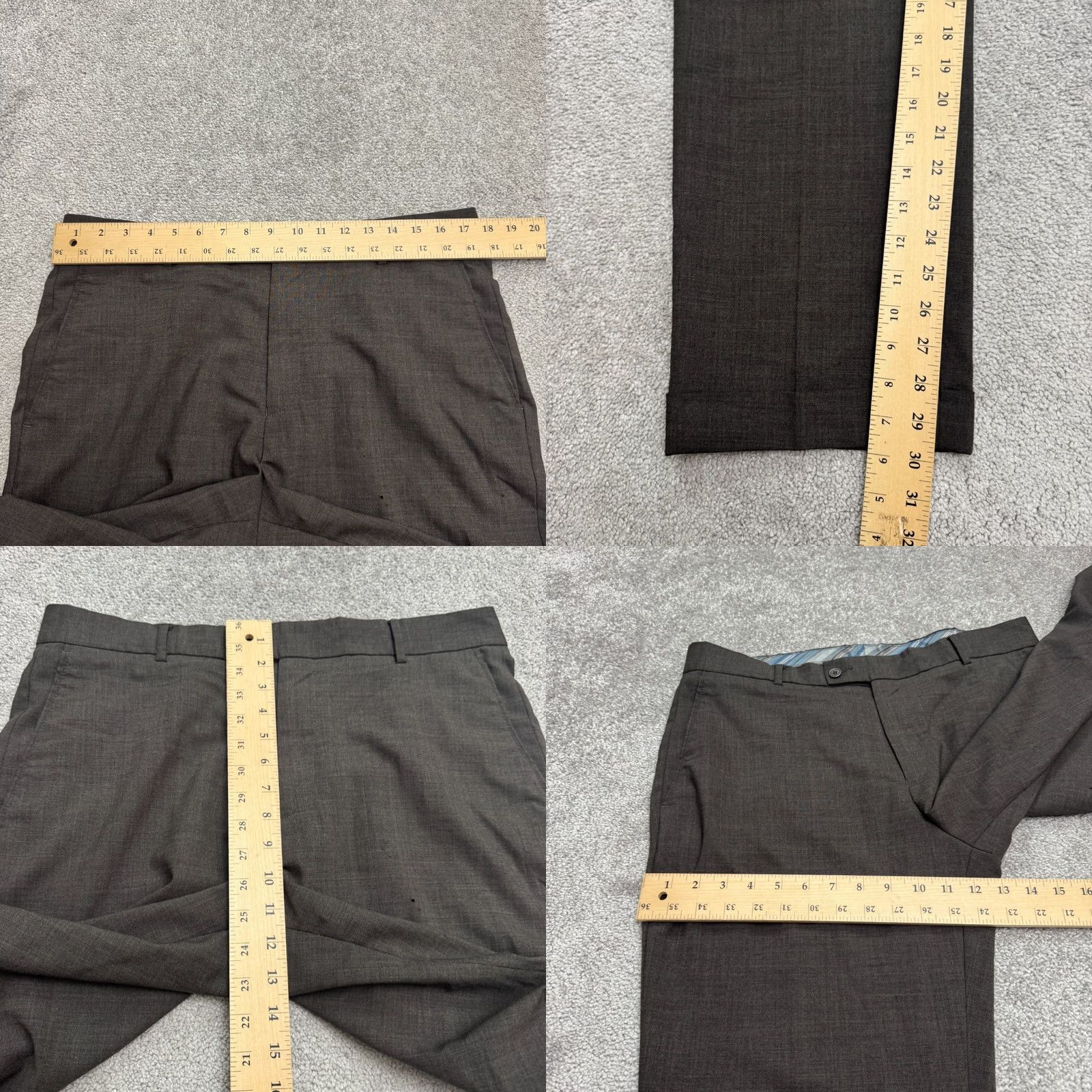 Vintage Rohan Envoy Wool Blend Tailored Travel Dress Pants Mens 34 Gray Straight Leg Fabric: Polyester, Wool Size US 34 / EU 50 - 10 Thumbnail
