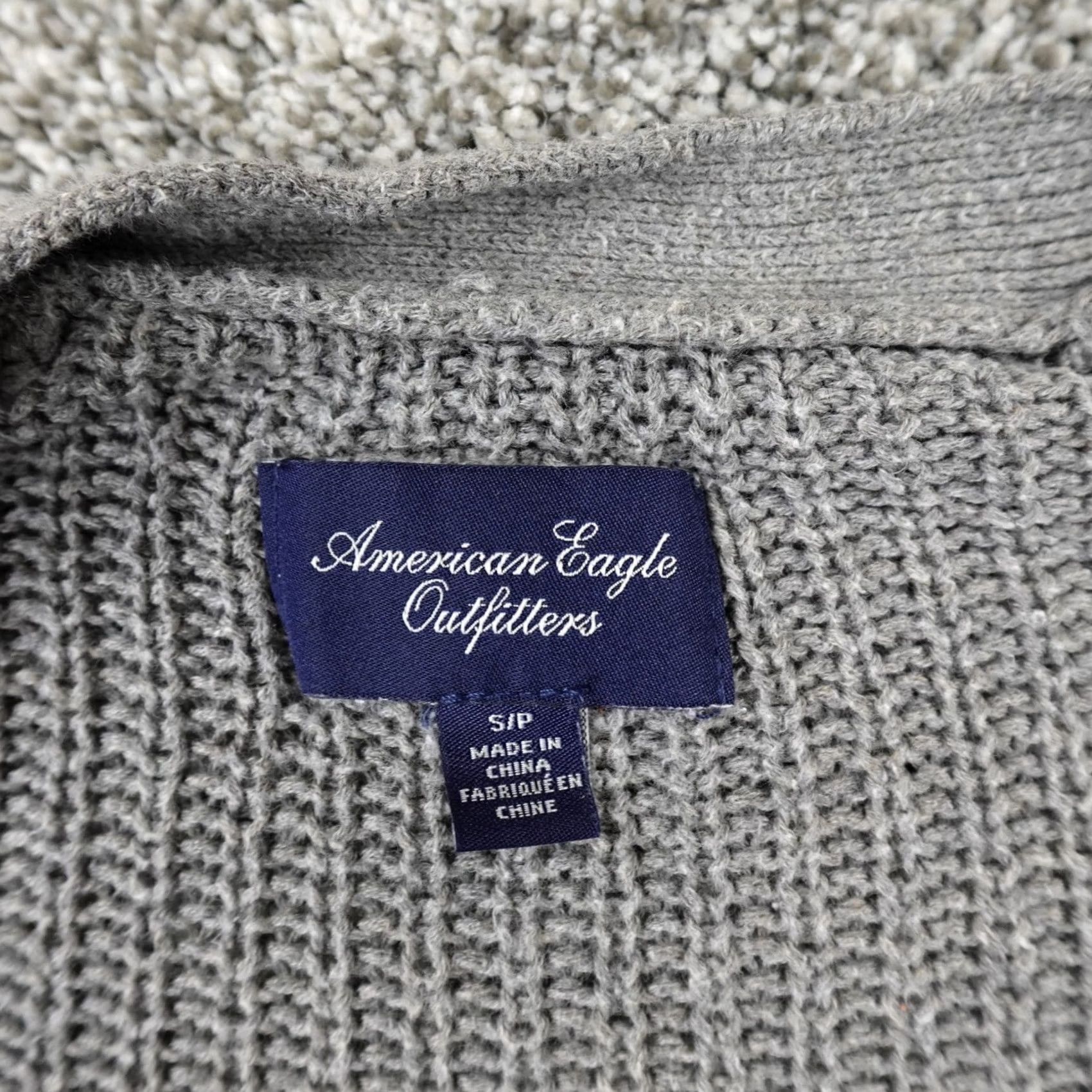 American Eagle Outfitters American Eagle Cardigan Womens S Gray Knit Button Sweater Cardigan Size S / US 4 / IT 40 - 5 Thumbnail