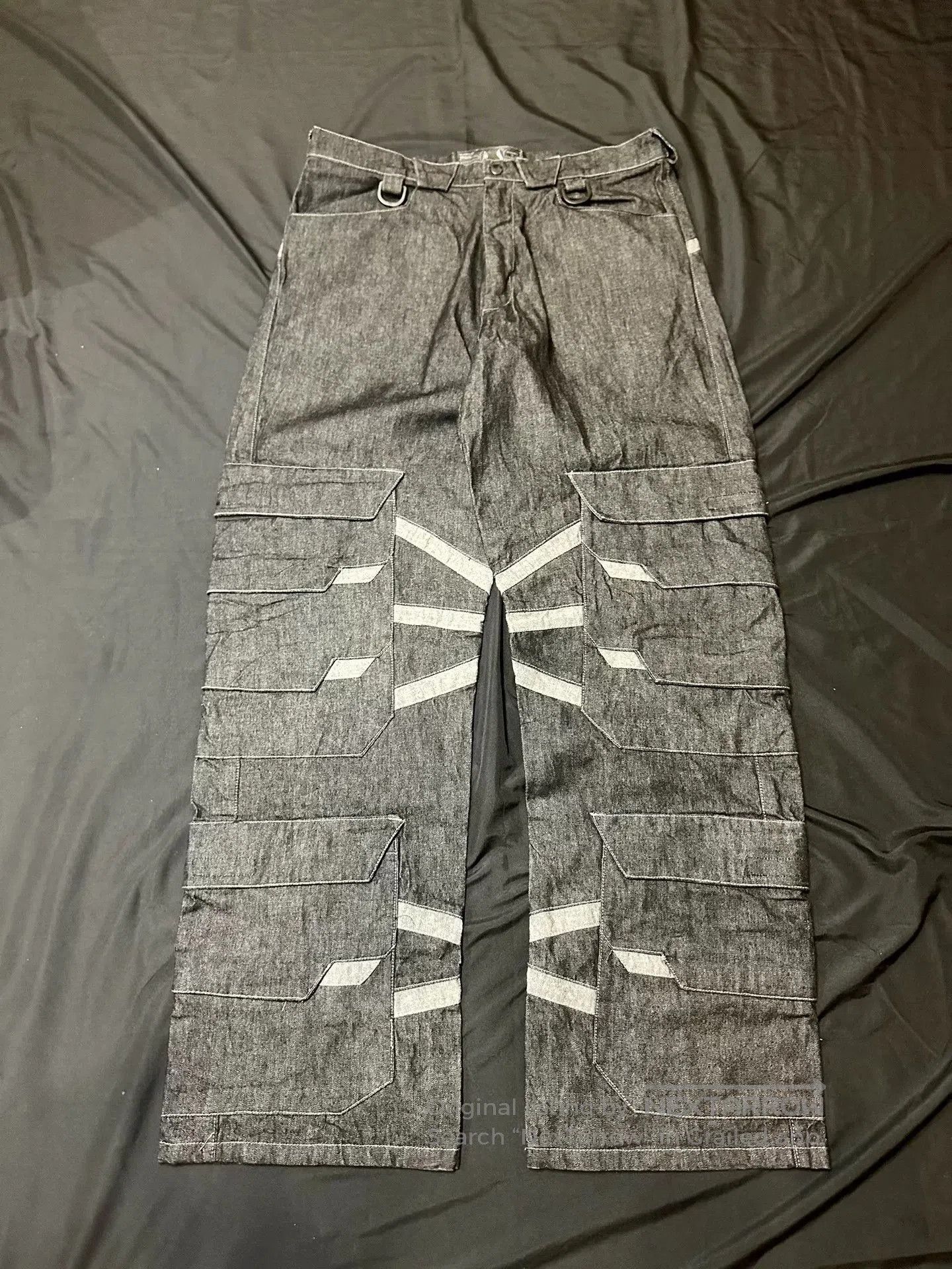 Vintage vintage cyberdog baggy cargo denim pants. Size US 26 / EU 42 - 1 Thumbnail