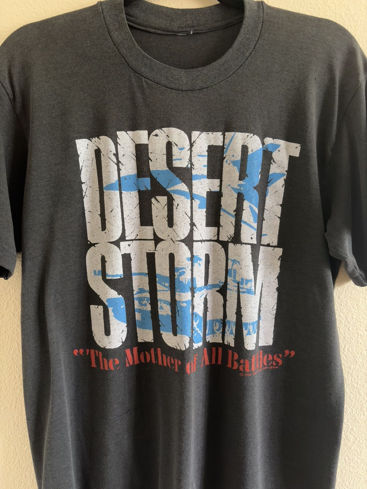 Vintage Faded Vintage 1991 Saddam Hussein Tour/Desert Storm Tee Size US L / EU 52-54 / 3 - 6 Thumbnail