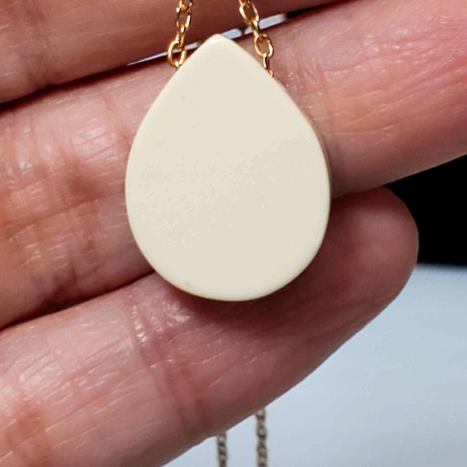 Other Dainty Name ID Necklace Diane Floral Carved Hand Painted 16" Size ONE SIZE - 3 Thumbnail