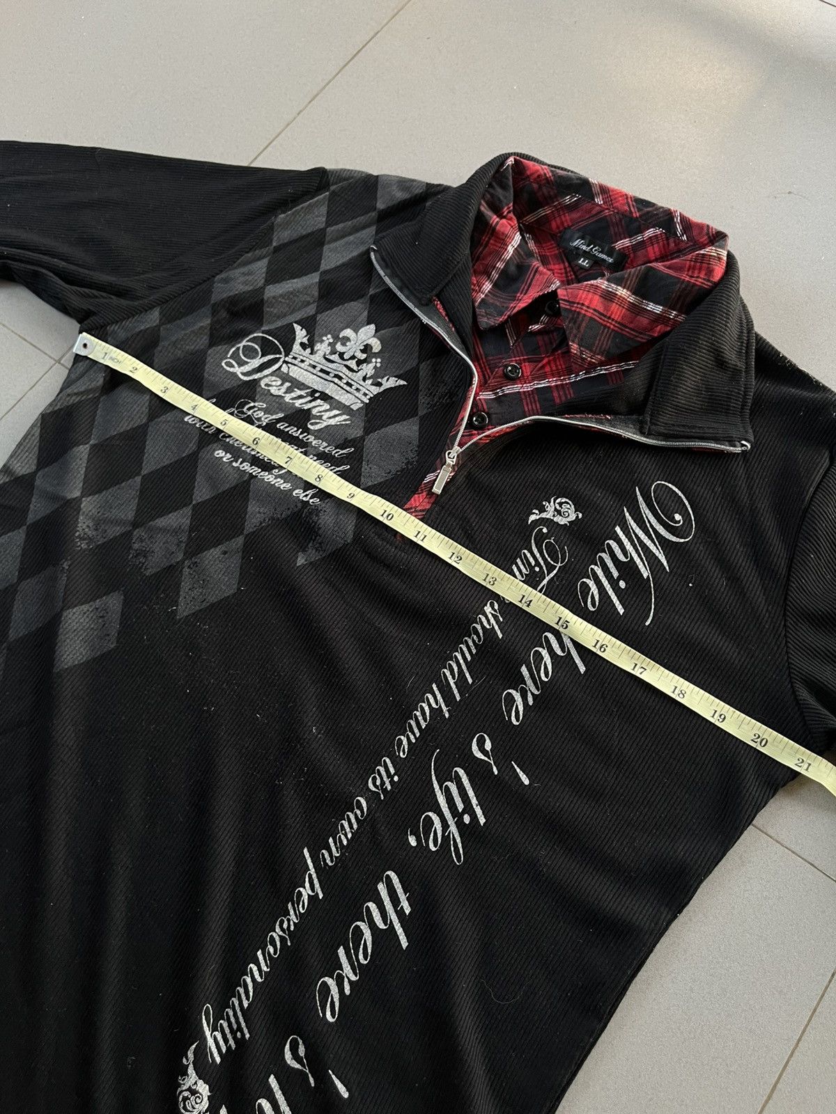14th Addiction JAPANESE MIND GAMES DOUBLE LAYER GOTHIC VKEI PUNK POEM STYLE Size US L / EU 52-54 / 3 - 9 Thumbnail