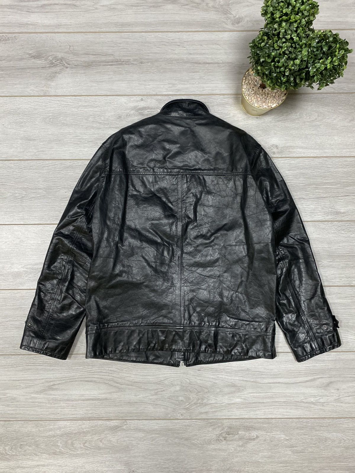 Gap GAP vintage leather jacket zip up Size US L / EU 52-54 / 3 - 11 Thumbnail