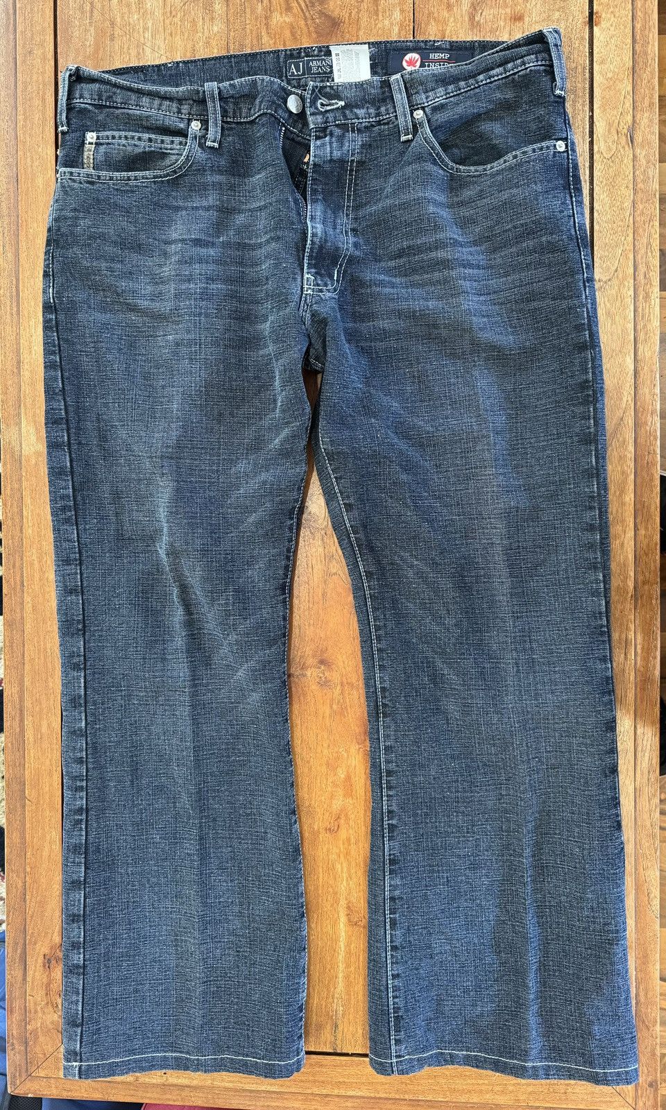 Armani Vintage baggy embroidered Armani jeans Size US 38 / EU 54 - 1 Thumbnail
