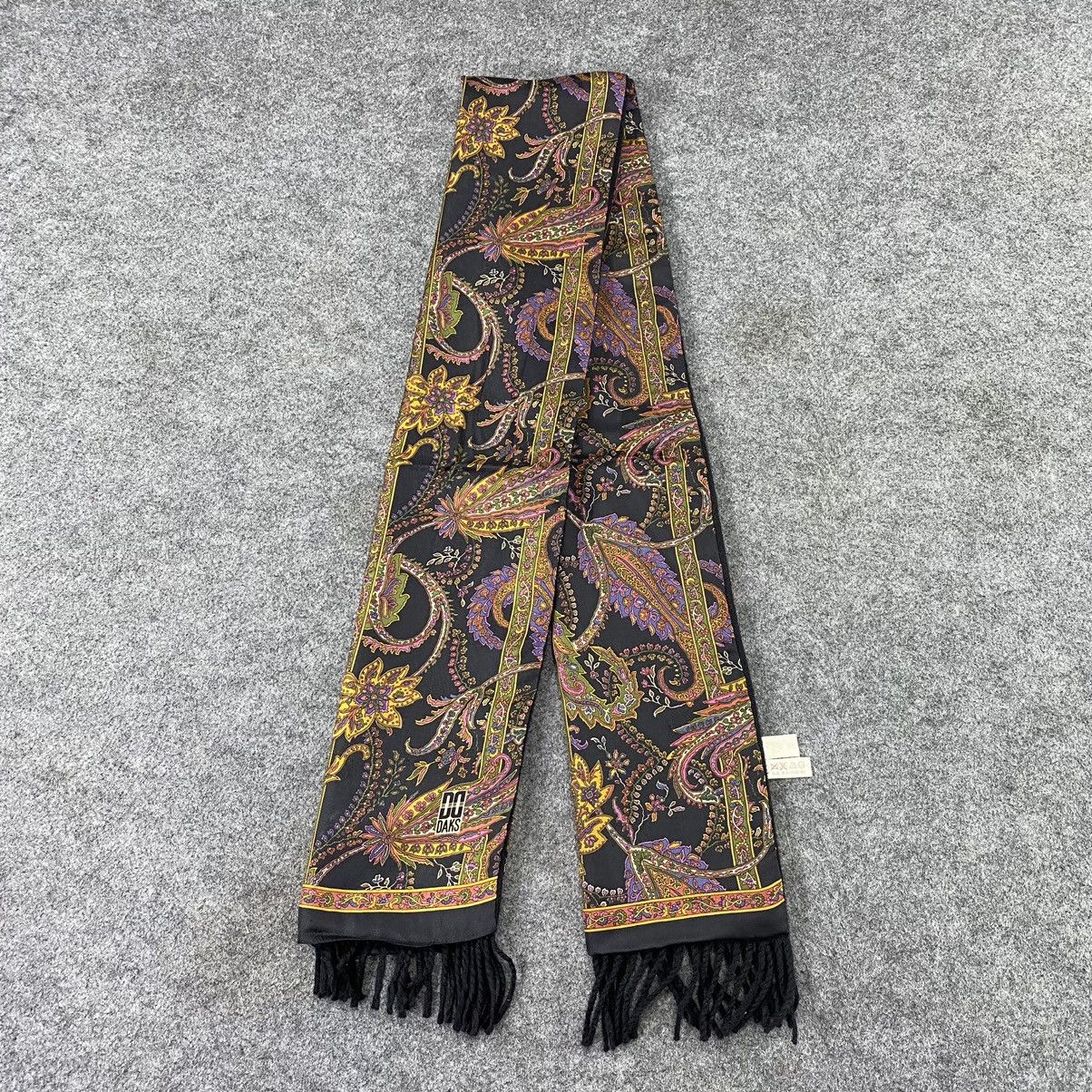 DAKS Daks London Floral Silk Scarf / Muffler / Neckwear -T1172 Size ONE SIZE - 2 Thumbnail