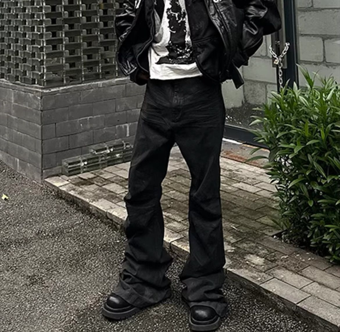 パンツ Y2K black denim flare pants boots cut y2k black denim flare pants boots cut - メルカリ