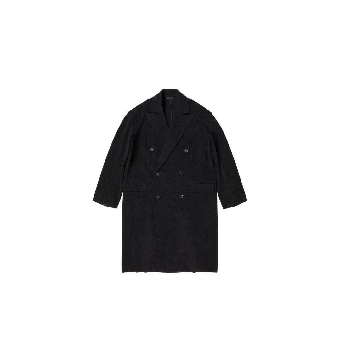 raw edge coat anthracite