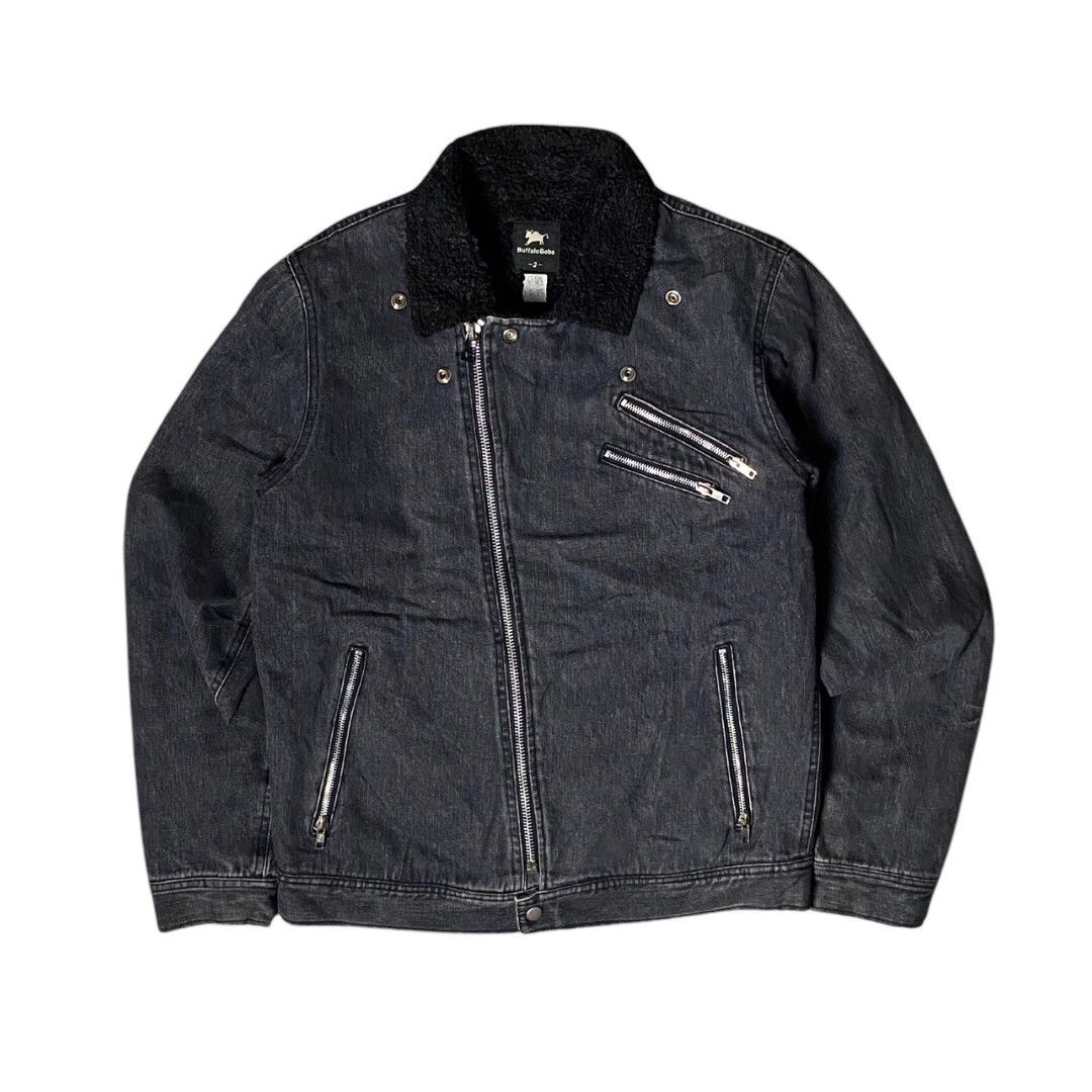 BUFFALO BOBS × Vintage Vintage Buffalo Bobs Denim Sherpa Jacket Ramones Style Size US L / EU 52-54 / 3 - 1 Thumbnail