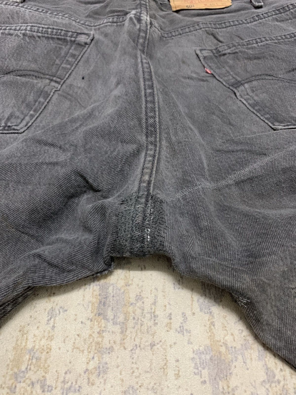 Levi's Size 30x35 Vintage 90s Levis 501 Faded Black USA Size US 39 - 11 Thumbnail
