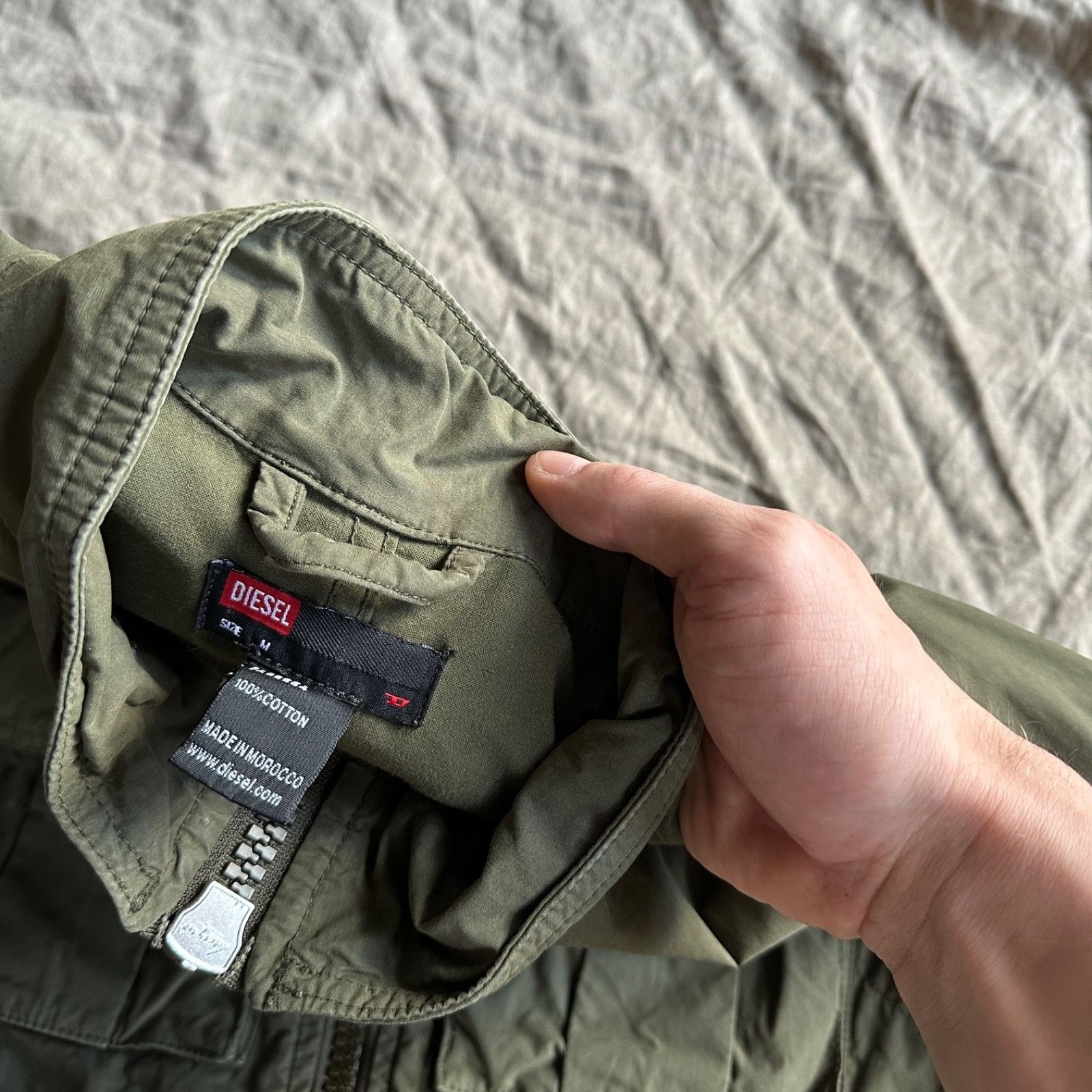 Diesel Diesel Women's Utility Zip Jacket Army Green Workwear Style Size M / US 6-8 / IT 42-44 - 4 Thumbnail