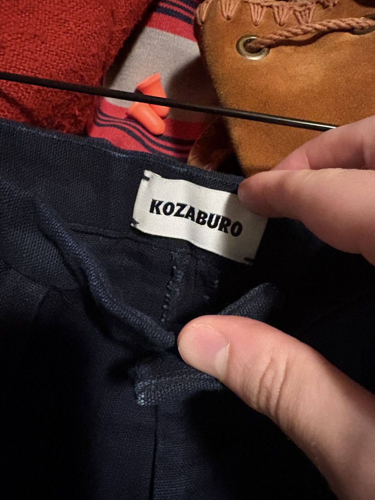 KOZABURO Kozaburo AW21 Indigo Plainweave 3D tailored trousers Size US 30 / EU 46 - 5 Thumbnail