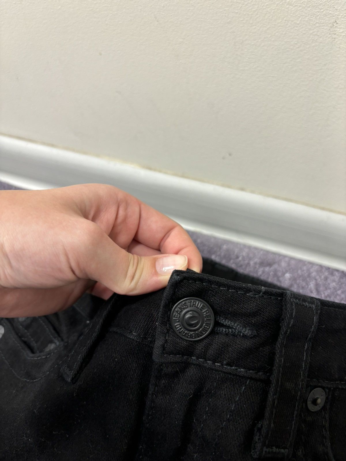 True Religion Vintage True Religion Y2K Women’s Ripped Black Skinny Jeans Size 27" / US 4 / IT 40 - 9 Thumbnail