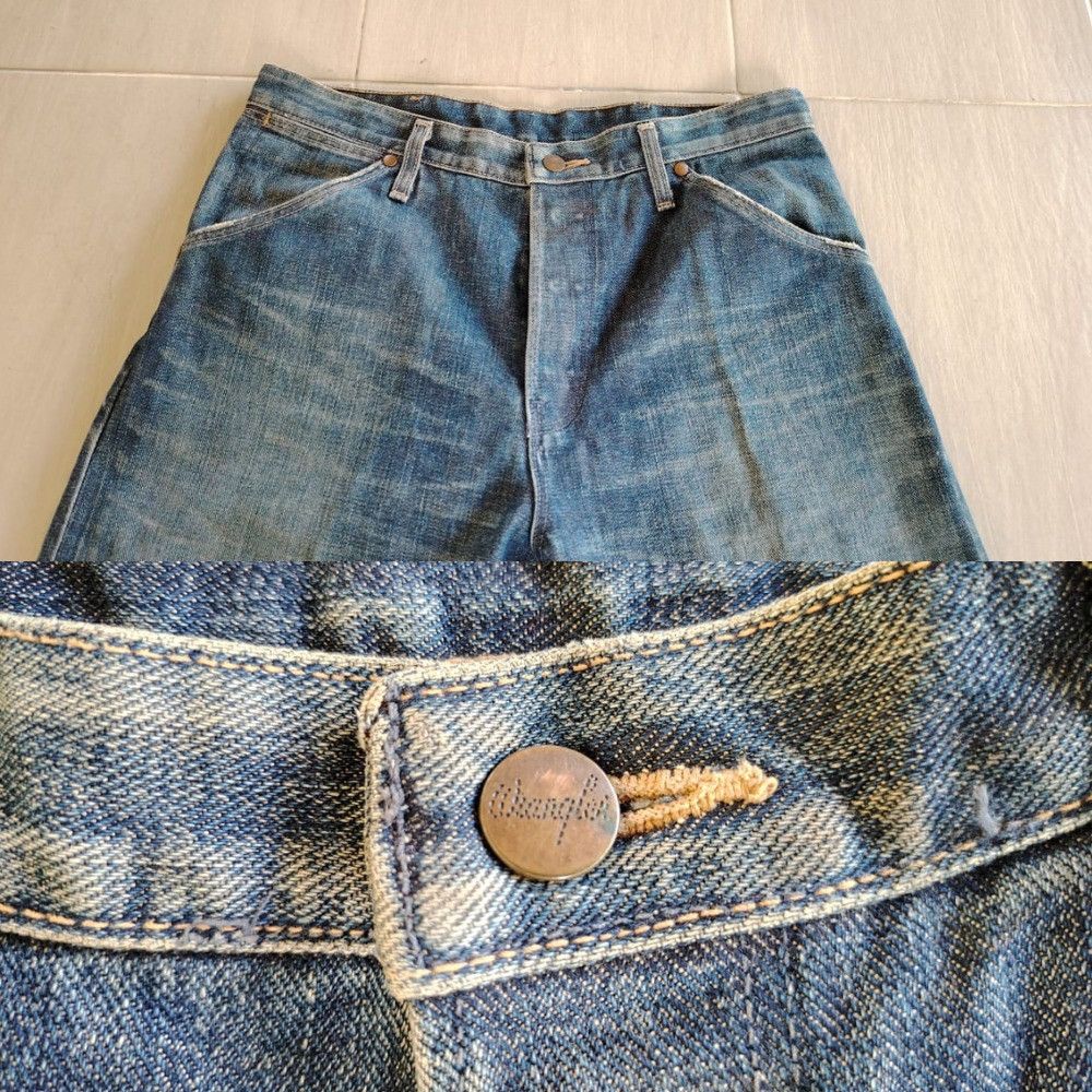 Wrangler Vintage Wrangler Blue Bell Selvedge Blue Denim Jeans M1112 Size US 33 - 3 Thumbnail