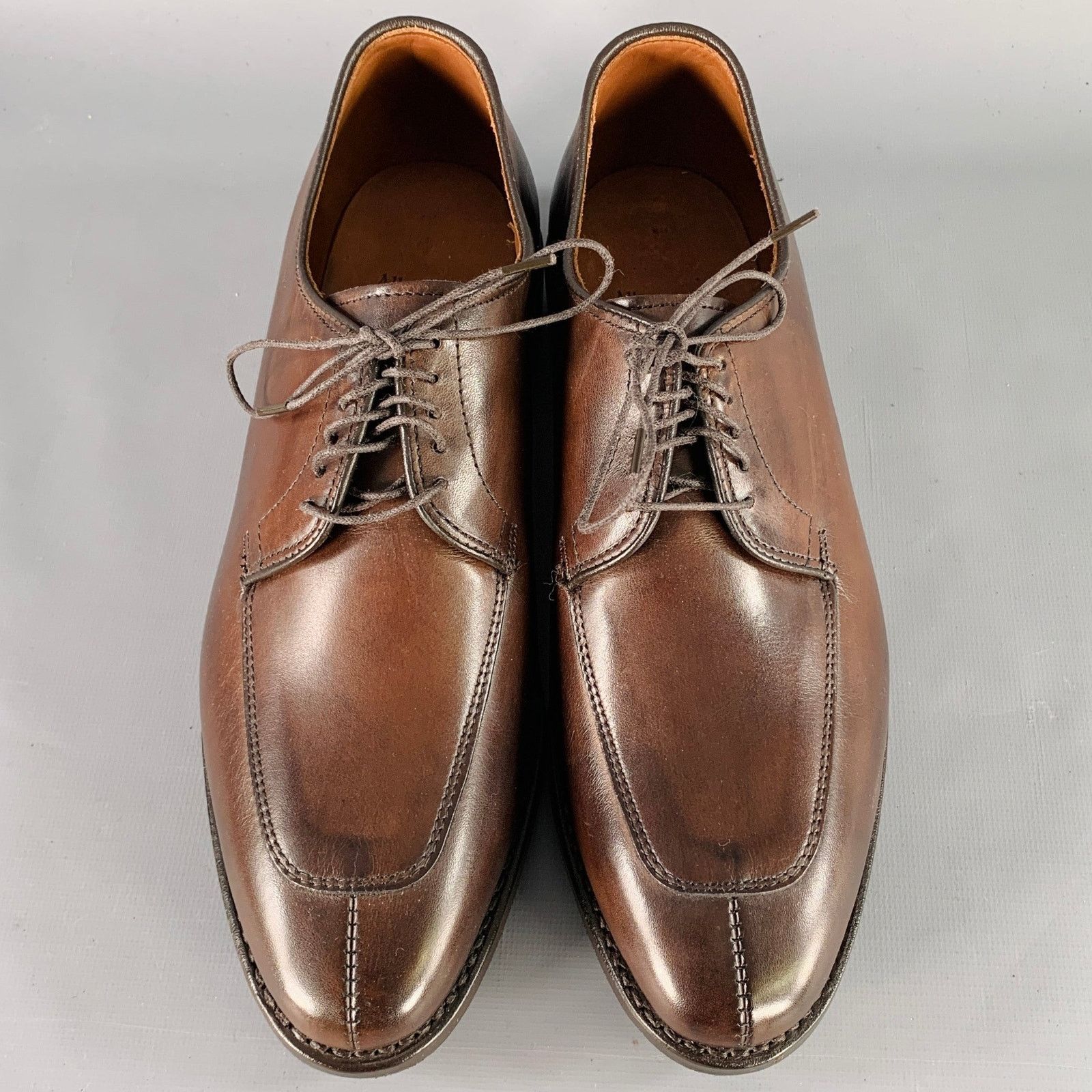 Allen Edmonds 7 Delray Brown Leather Split Toe Derby Lace-Up Shoes Size US 7 / EU 40 - 4 Thumbnail
