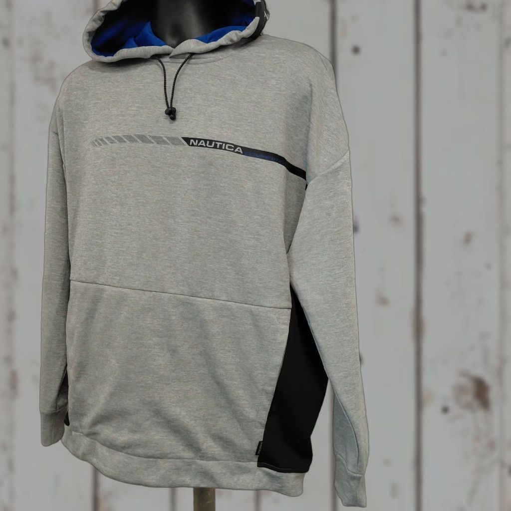 Nautica Nautica Competition Hoodie Men L Gray Colorblock Reissue-Logo Pullover Size US L / EU 52-54 / 3 - 1 Thumbnail