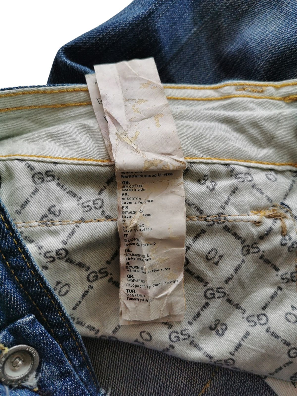 G-Star G-Star Raw Slim Distressed Jeans Size US 34 / EU 50 - 14 Thumbnail