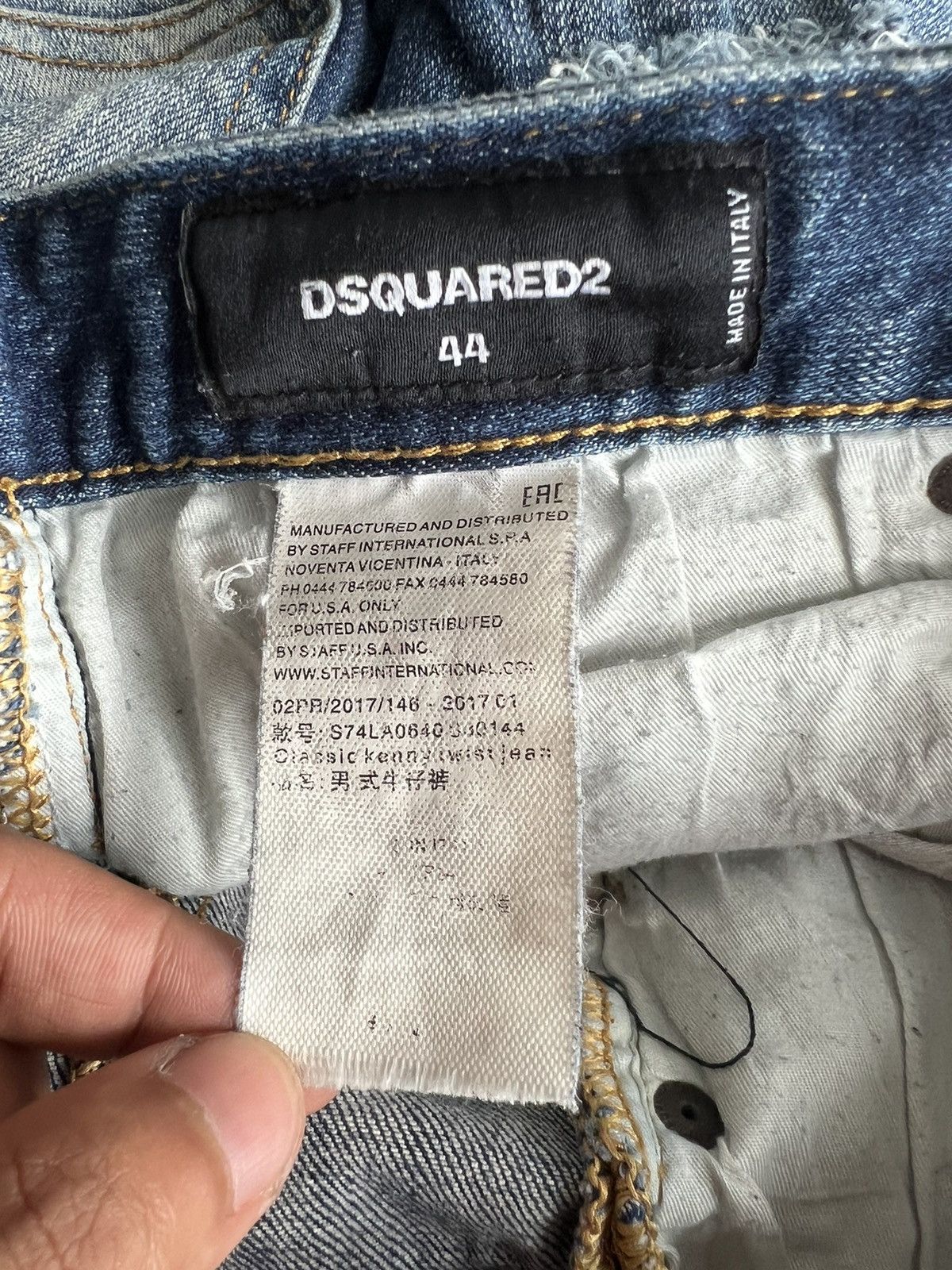 Dsquared2 × Purple DSQUARED2 Beautiful Patchwork Distressed Skinny Biker Jean Size US 29 - 10 Thumbnail