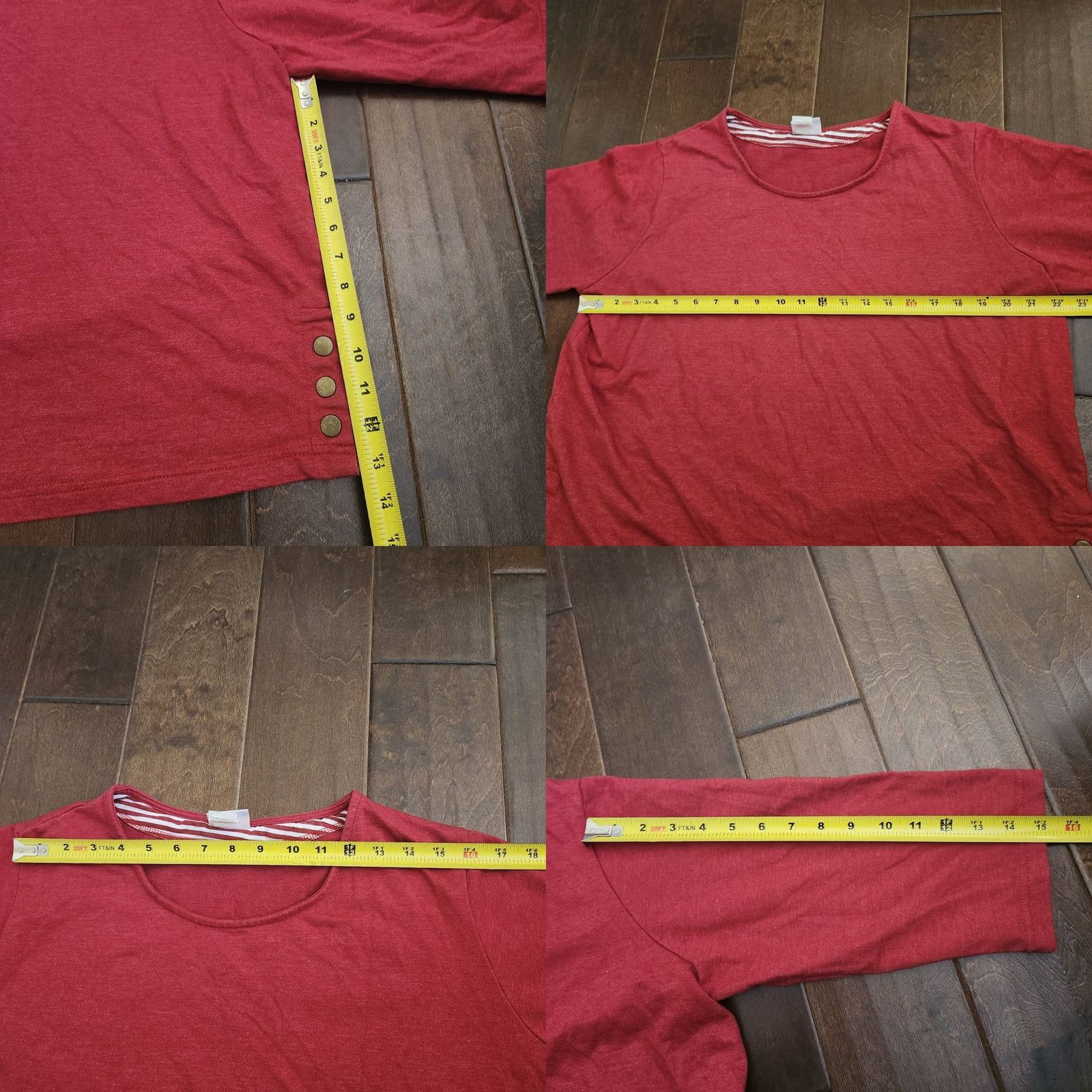 Vintage VINTAGE American Sweetheart Women's Red Heathered Blouse 3/4 Sleeve PXL Size XL / US 12-14 / IT 48-50 - 8 Thumbnail