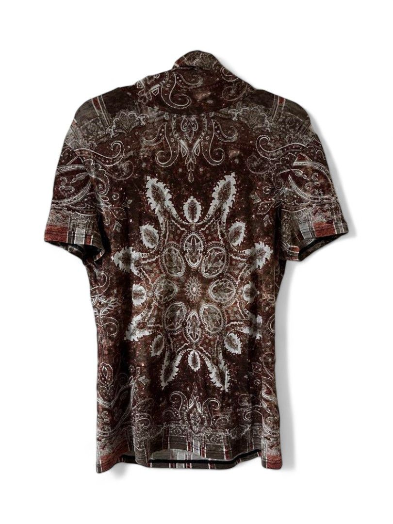 image of Jean Paul Gaultier - Mesh Top Shirt Vintage Flower Power Net in Brown, Women's (Size Medium)