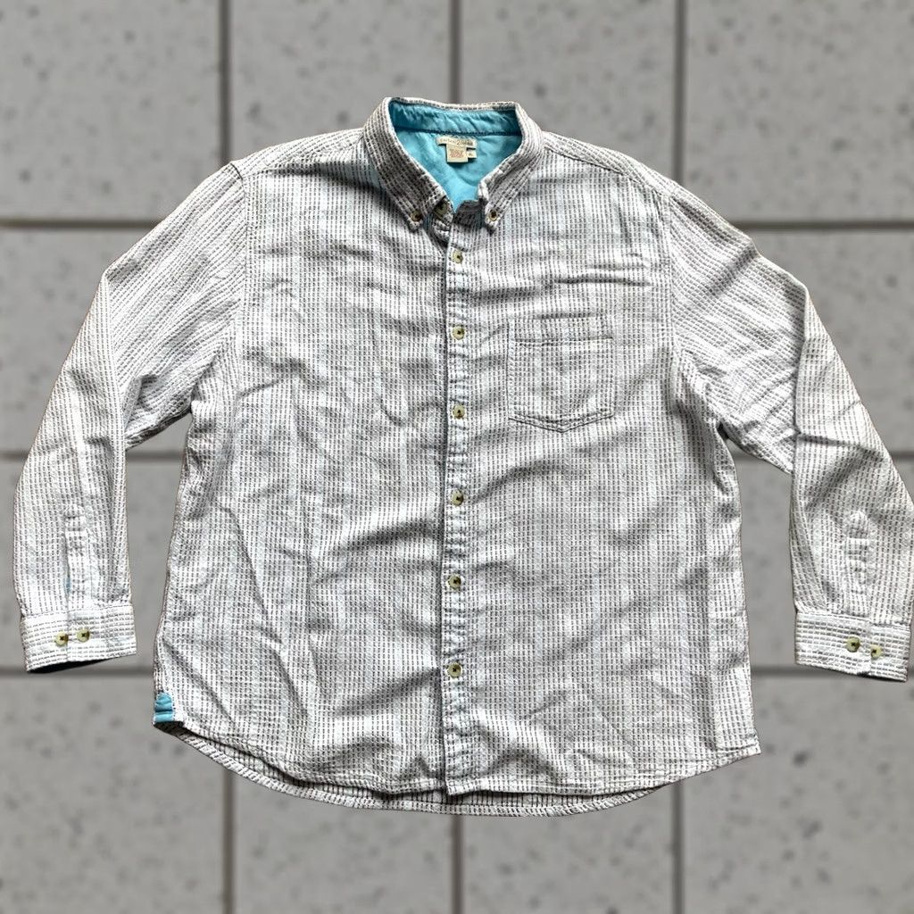 Carbon2Cobalt Carbon2Cobalt Button-Up Shirt Mens XL Long Sleeve Striped Blue White Cotton Pocketed Casual Shirt Size US XL / EU 56 / 4 - 1 Thumbnail