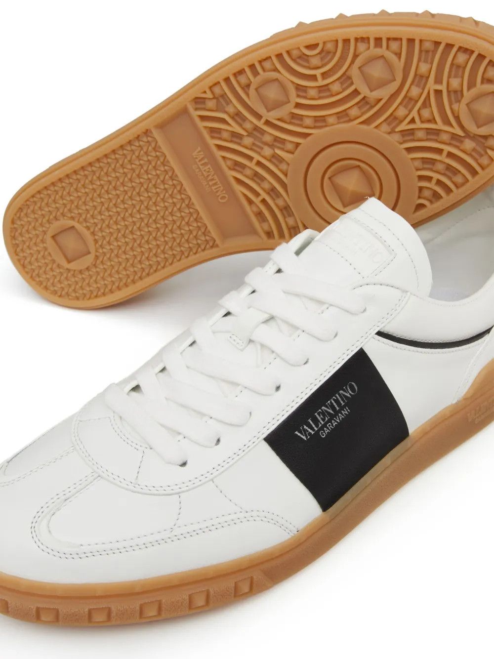Valentino o1y0525 Logo Low-Top Sneakers in White/Black Size US 12 / EU 45 - 3 Thumbnail