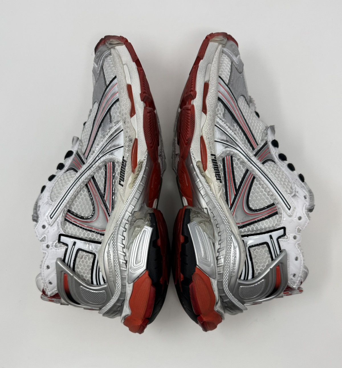 Balenciaga Balenciaga Runner Sneaker White/Red/Black New Season Size US 12 / EU 45 - 3 Thumbnail