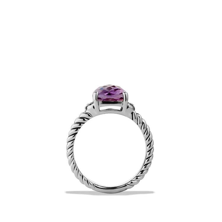 David Yurman o1w1db10526 R11028D Size:7/Petite Ring in Silver Size ONE SIZE - 4 Thumbnail