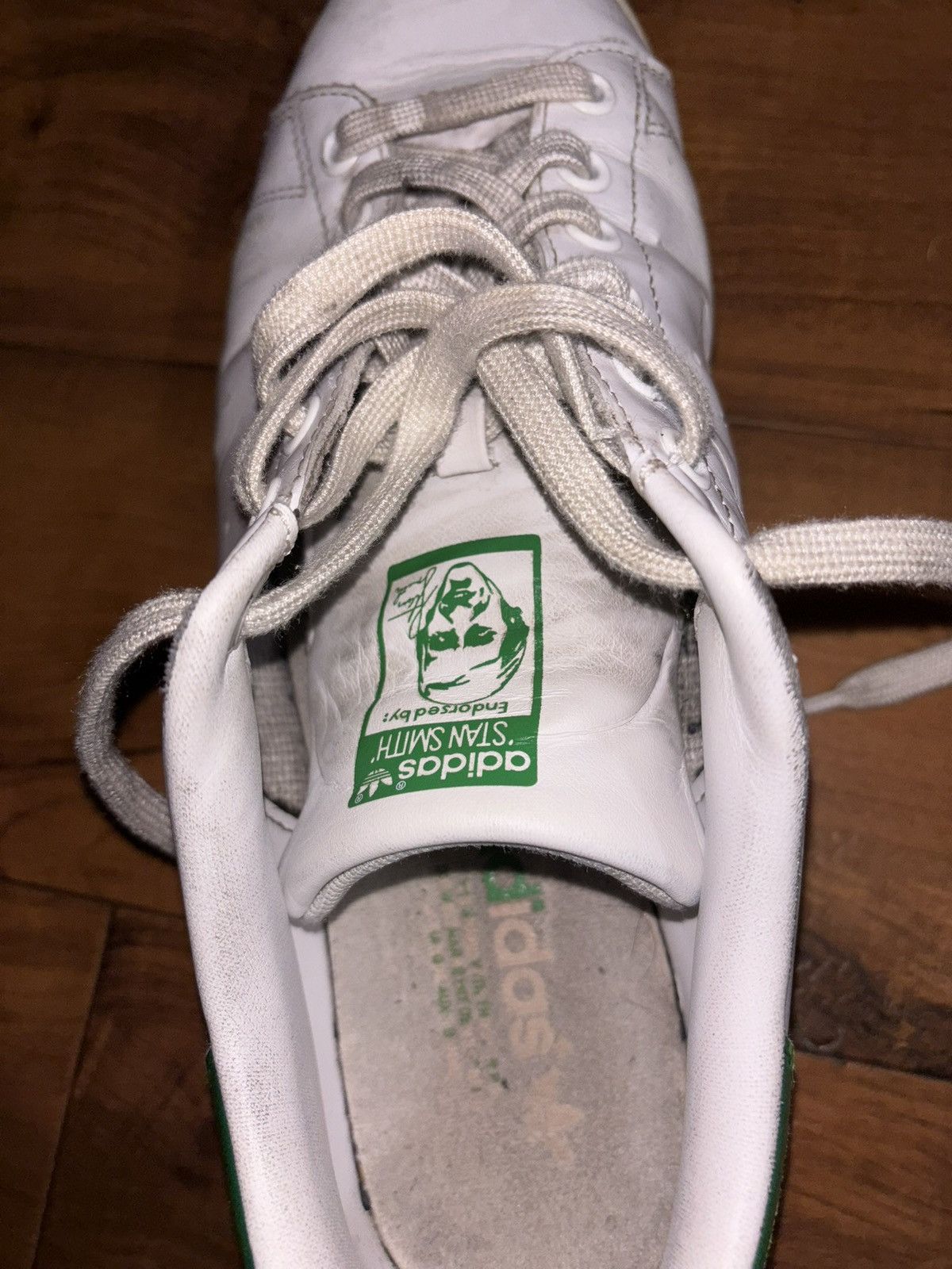 Adidas Adidas White Stan Smiths Leather Men’s Shoes Size 10.5 Used Size US 10.5 / EU 43-44 - 4 Thumbnail