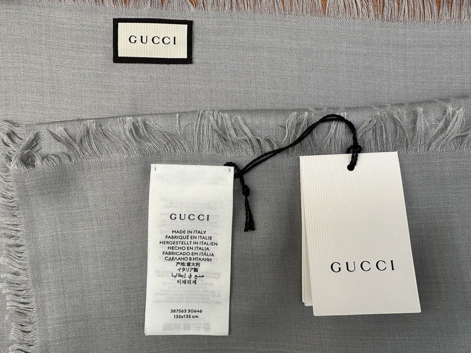 Gucci Size-135x135cm New Gucci Scarves Wool/Silk Size ONE SIZE - 5 Thumbnail